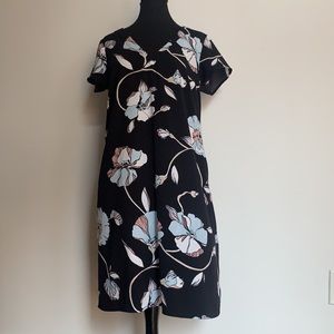Women’s Black Floral Midi Dress